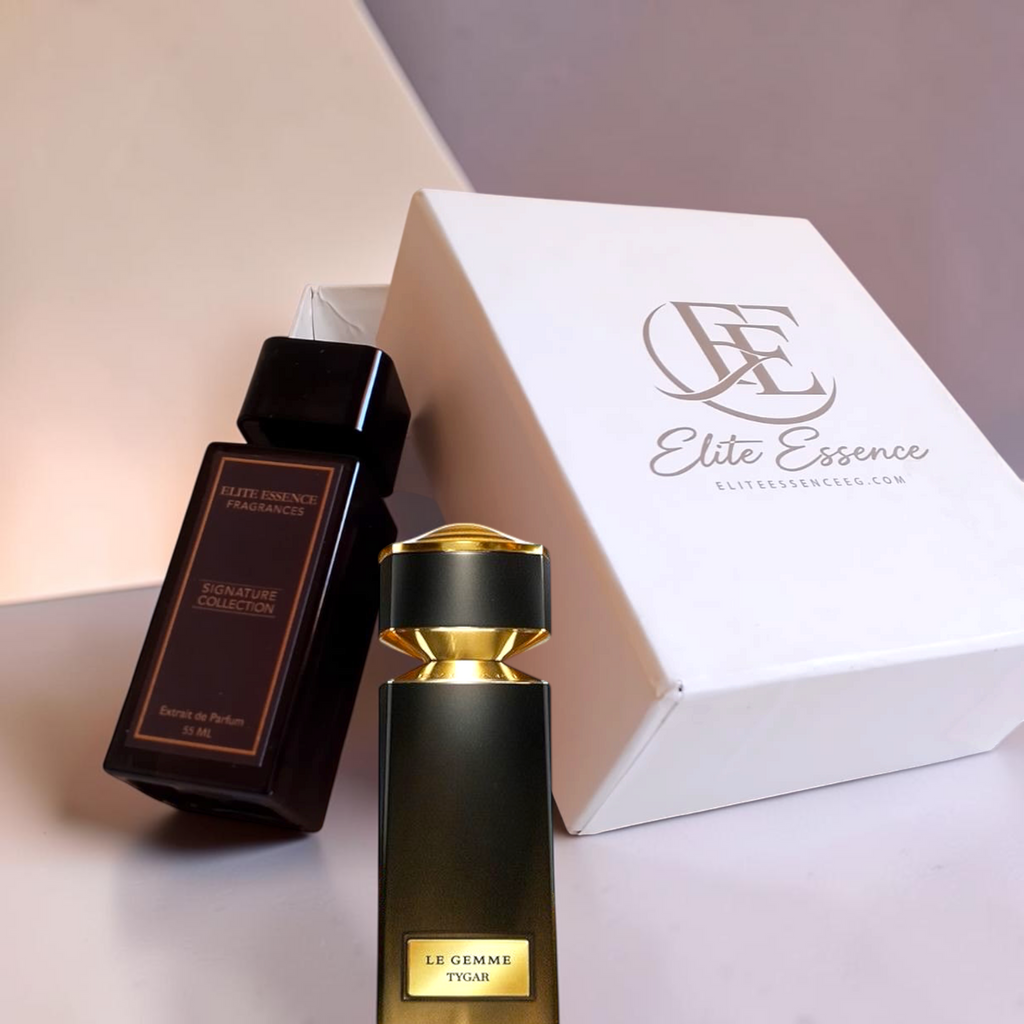 Bvlgari Tygar fragrance bottle by Elite Essence eg, sleek design with tiger motif and elegant packaging.