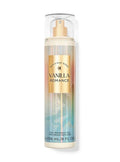 eliteessence Bath & Body Works Vanilla Romance fine fragrance mist in an iridescent bottle with gold accents.