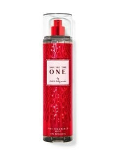 eliteessence You Are The One fine fragrance body mist in a vibrant red spray bottle with a clear cap.